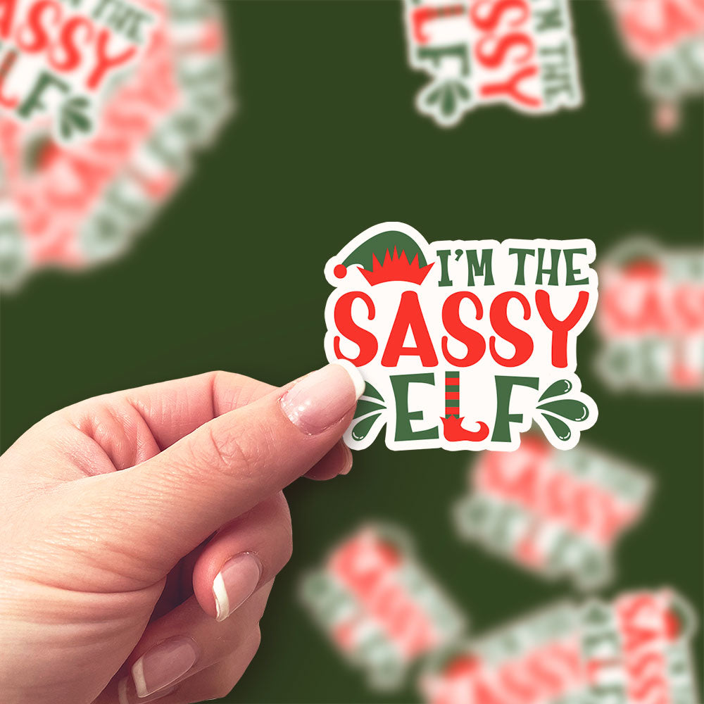 I'm The Sassy Elf Sticker - - Topperswap