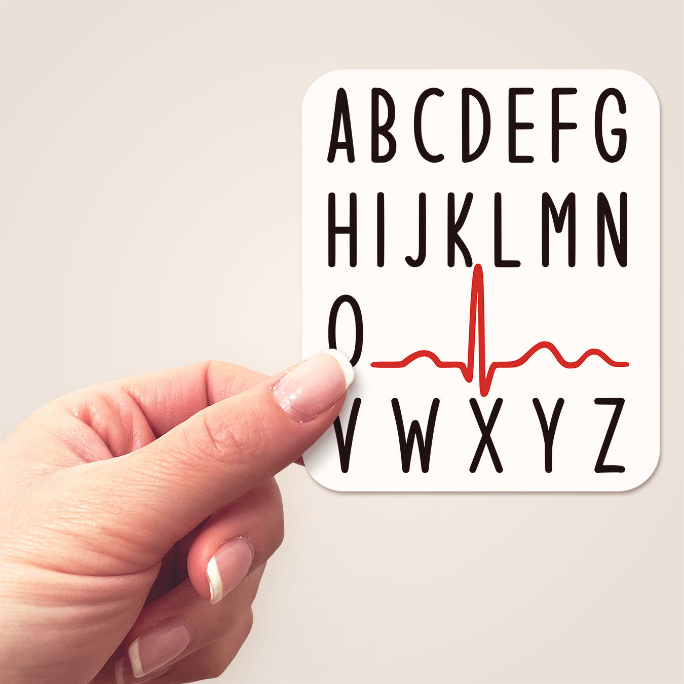 QRS Complex Alphabet Sticker - Matte Finish - Topperswap