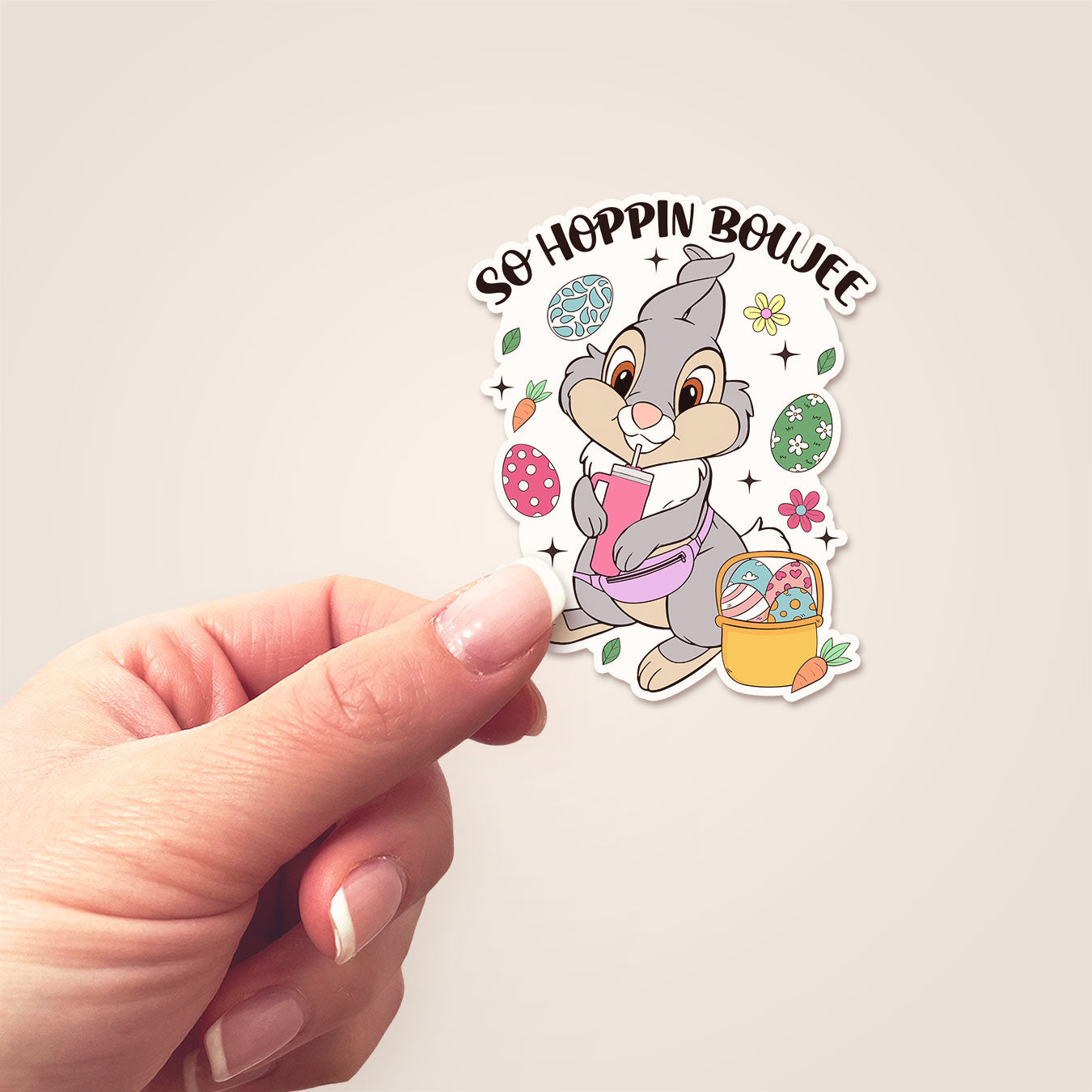 So Hoppin' Boujee Bunny Sticker - Sticker - Topperswap