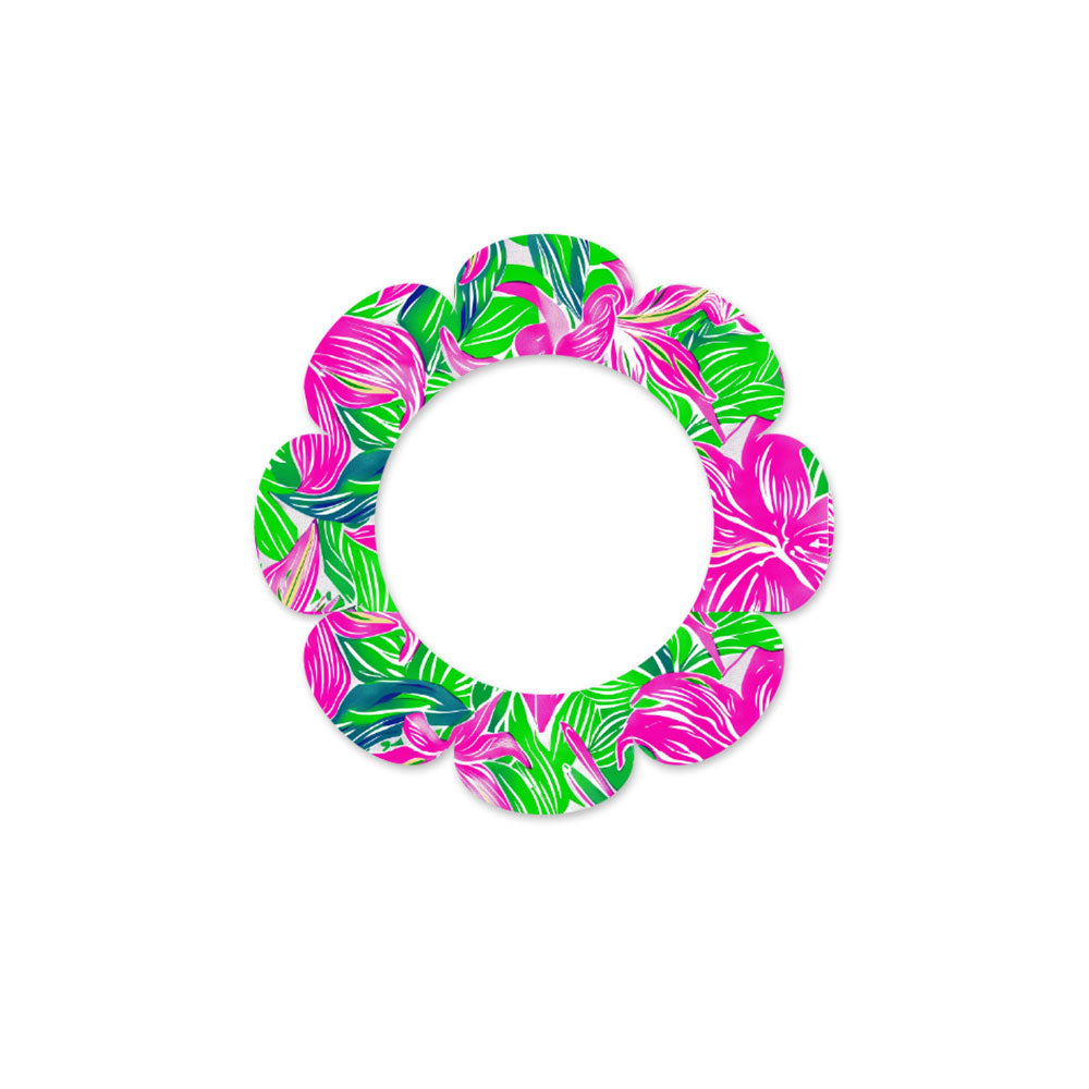 Pink Green Splash Florals Swapper - - Topperswap