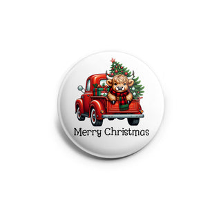 Merry Christmas Highland Cow Truck Topper