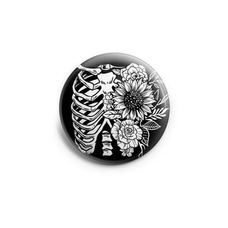 Floral Rib Cage X-Ray - Black Edition Topper