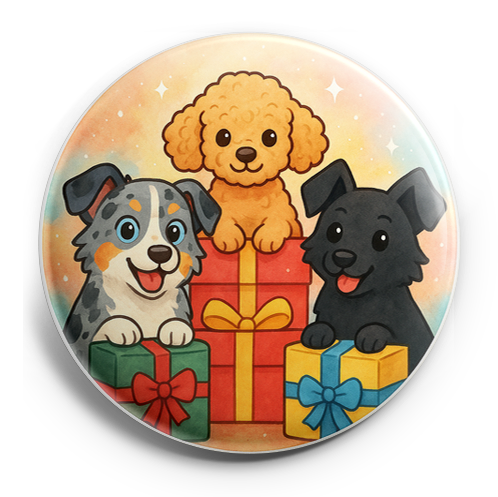 Custom Design – Peek of of a pile of presents - Topper