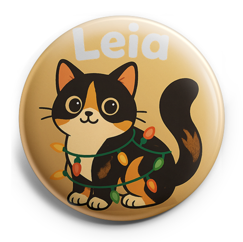 Custom Design – Leia wrapped in twinkling Christmas lights - Topper