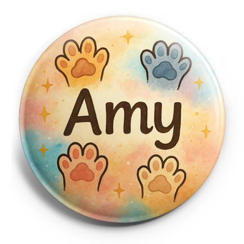 Custom Design – A personalized design prominently featuring the name "Amy" w… - Topper