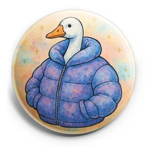 Custom Design – A silly goose in a big puffy winter jacket. - Topper (Regular) - Topperswap