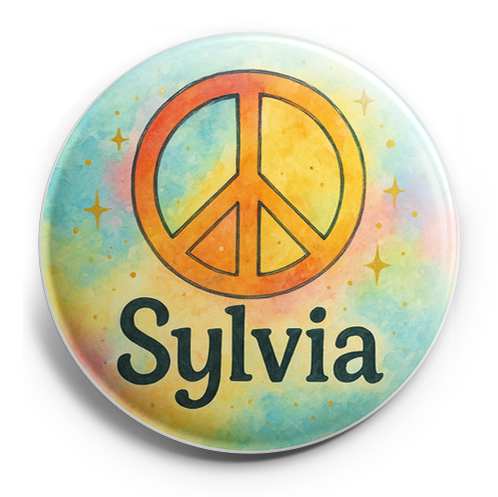 Custom Design – Peace sign Sylvia Include the exact name "Sylvia" prominent… - Topper
