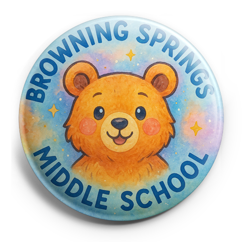 Custom Design – Bear head in the middle with Browning Springs Middle School… - Topper