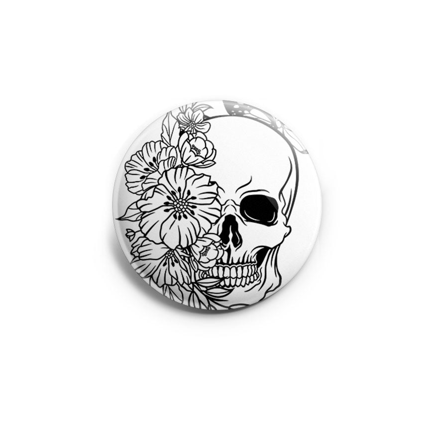 Skull X-Ray with Florals - White Topper - Classic Shine - Topperswap