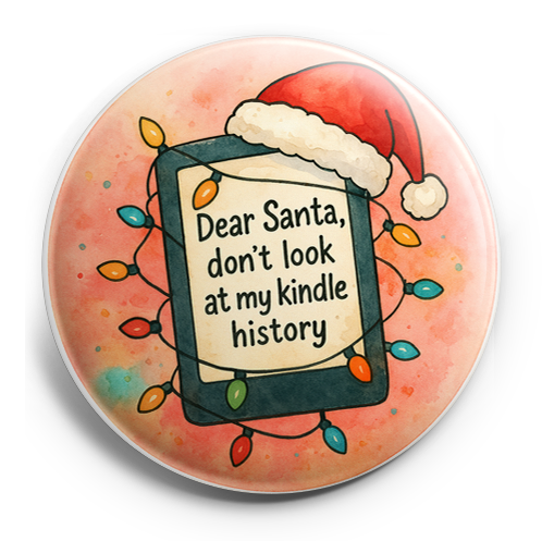 Custom Design – A kindle wrapped in Christmas lights and a santa hat in the… - - Topperswap