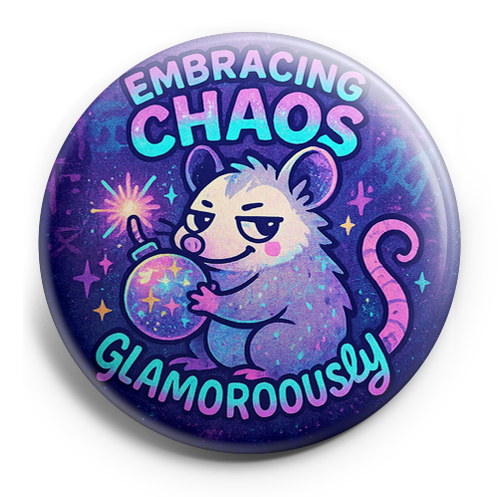 Custom Design – Sarcastic possum holding a glitter bomb, with the text 'Embr… - - Topperswap