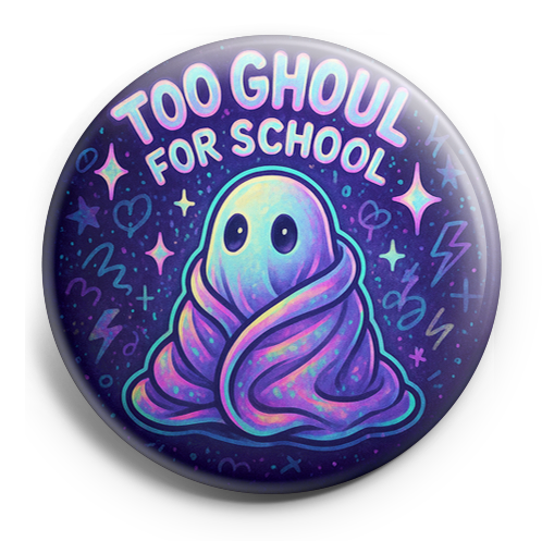 Custom Design – Ghost wrapped in a cozy blanket with text 'Too Ghoul for Sch… - - Topperswap
