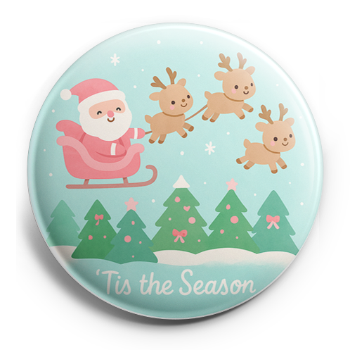Custom Design – A cute minimalist Christmas illustration showing Santa in a… - - Topperswap