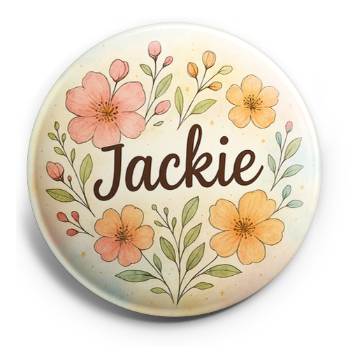 Custom Design – A personalized design prominently featuring the name "Jackie… - Topper