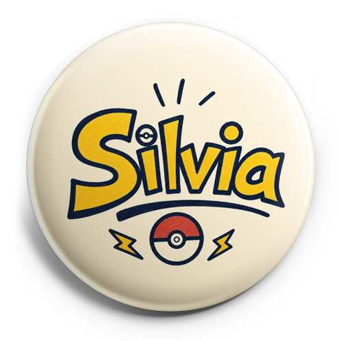 Custom Design – The name “Silvia” in Pokemon font - Topper (Regular) - Topperswap