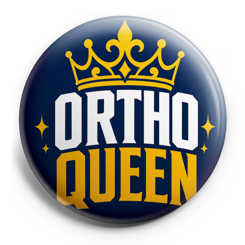A queens tiara with words Ortho Queen – Topper