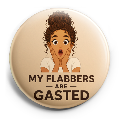 My flabbers are gasted. Cartoon girl with caramel colored sk… – Topper