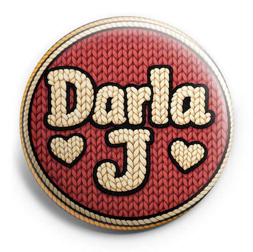 Custom Design – Create a circular badge design featuring the name 'Darla J'… - - Topperswap