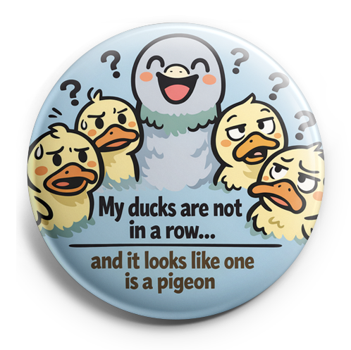 Create a circular design featuring a central, very happy pig…