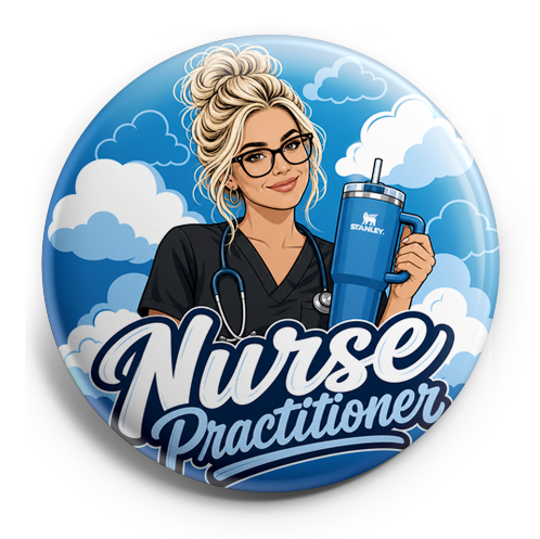 Cute Mature nurse with light hair in a messy bun, wearing gl… – Topper