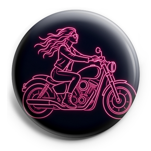 Female on a motorcycle – Topper