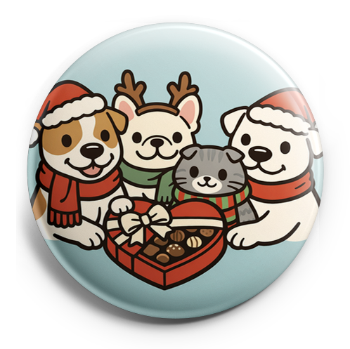 Custom Design – Create a circular design featuring four endearing pets in ho… - - Topperswap