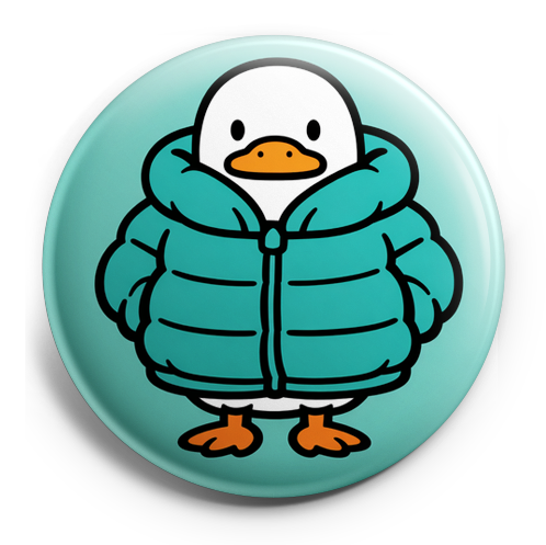 Custom Design – Create a circular digital illustration of a duck standing up… - - Topperswap