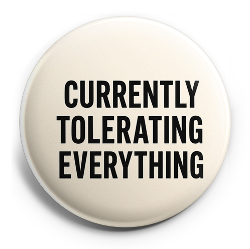 A minimalist text-only badge design. Bold sans-serif typogra… – Topper