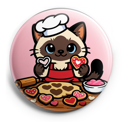 Custom Design – Create a circular badge design featuring a Siamese cat with… - - Topperswap