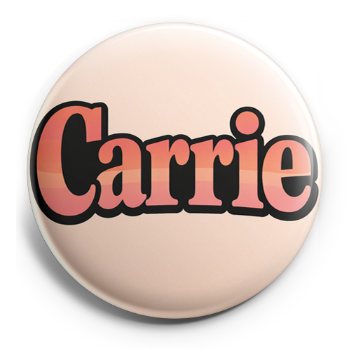 Custom Design – Design a circular badge featuring the name 'Carrie' as the m… - - Topperswap