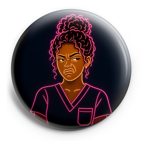 Girl with caramel skin and a disgusted face. Curly dark brow… – Topper