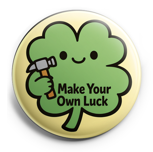 Create a circular badge design with a cute, anthropomorphic…