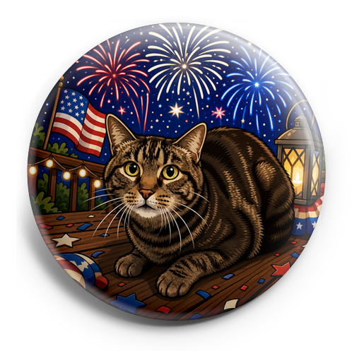 My pet watching fireworks - celebrating Independence Day – Topper