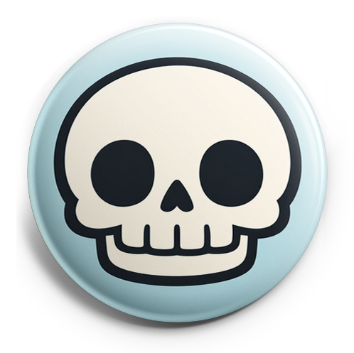 Custom Design – Create a circular badge design featuring a cartoonish skull… - - Topperswap