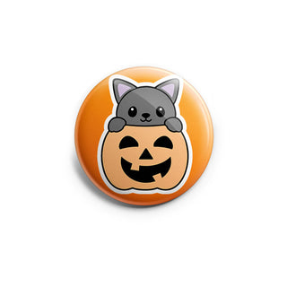 Pumpkin Peek-a-Boo Cat Topper