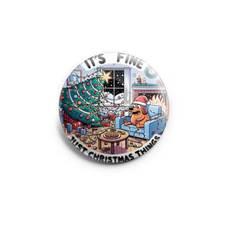 Fiery 'It's Fine' Festive Meme Topper