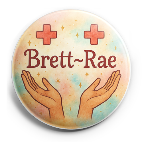 Custom Design – A personalized design prominently featuring the name "Brett~… - Topper