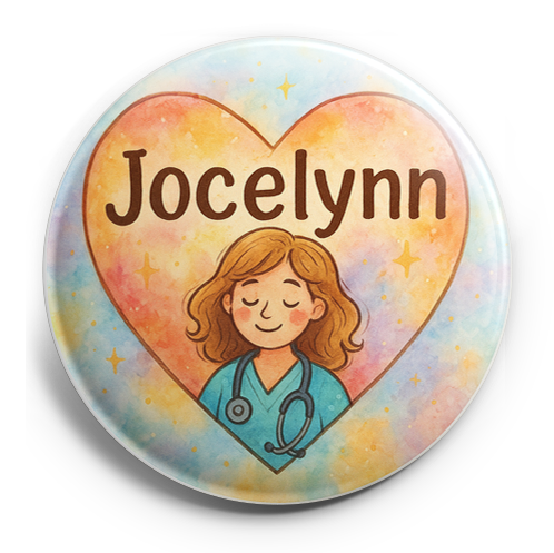 Custom Design – Jocelynn inside of a big heart with stethoscope Include the… - Topper