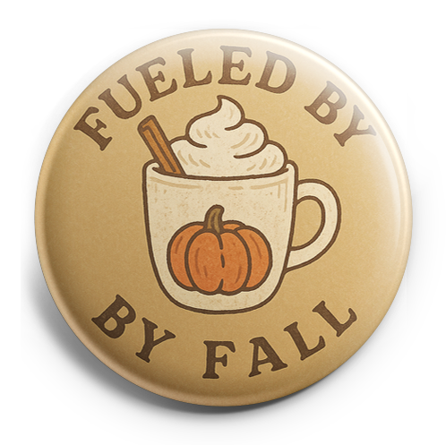 Custom Design – Pumpkin spice latte with text "Fueled by Fall" - - Topperswap