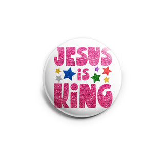 Glittery Jesus is King Topper