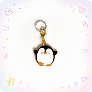 Cute Penguin Charm Badge Reel Add-on