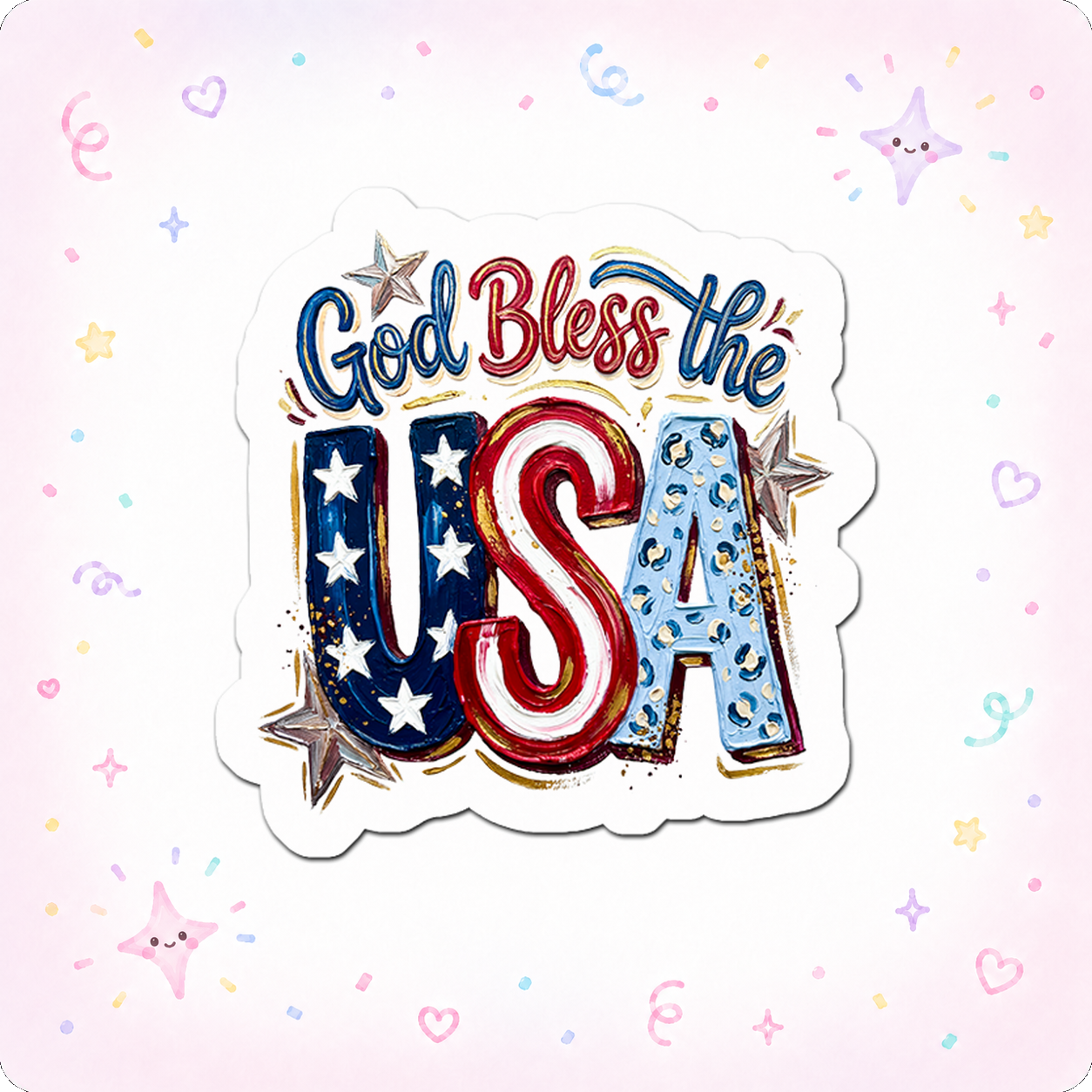 Patriotic Powerhouse Sticker - - Topperswap