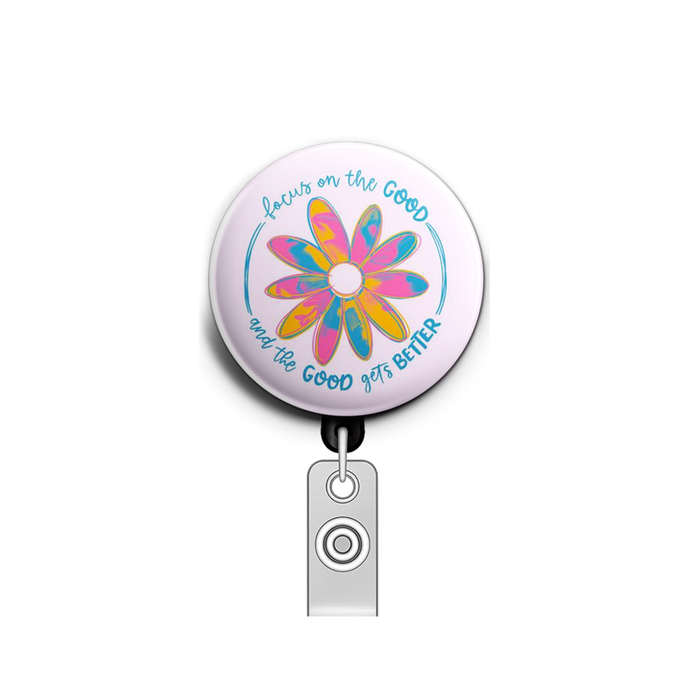 Positivity Guru Swapfinity Retractable ID Badge Reel - - Topperswap