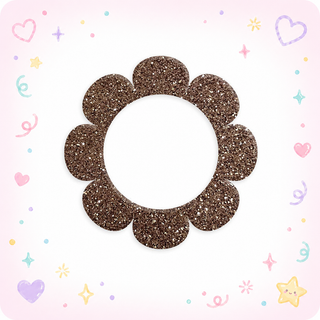 Sparkly Brown Flower Swapfinity Swapper Frame