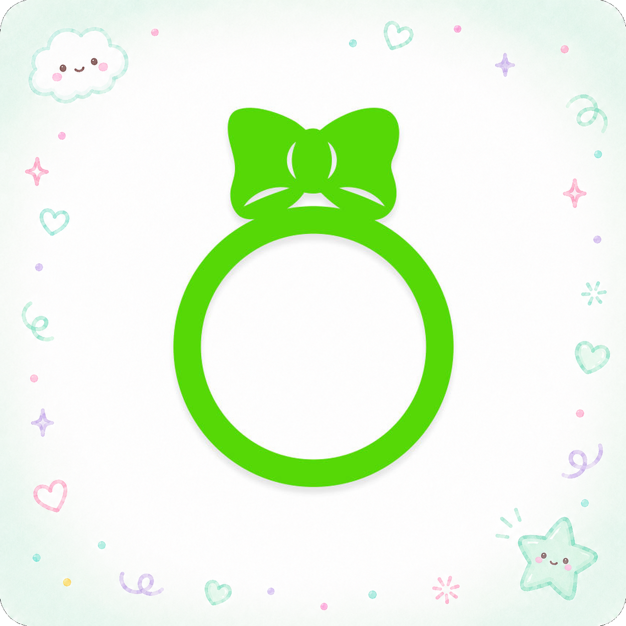 Cute Bow Swapfinity Swapper Frame - Green - - Topperswap