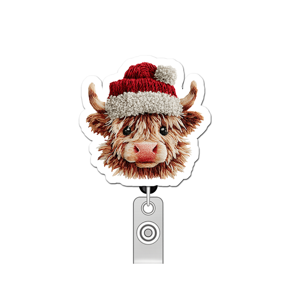 Festive Fur Boss Pop Topper Swapfinity Retractable ID Badge Reel - - Topperswap
