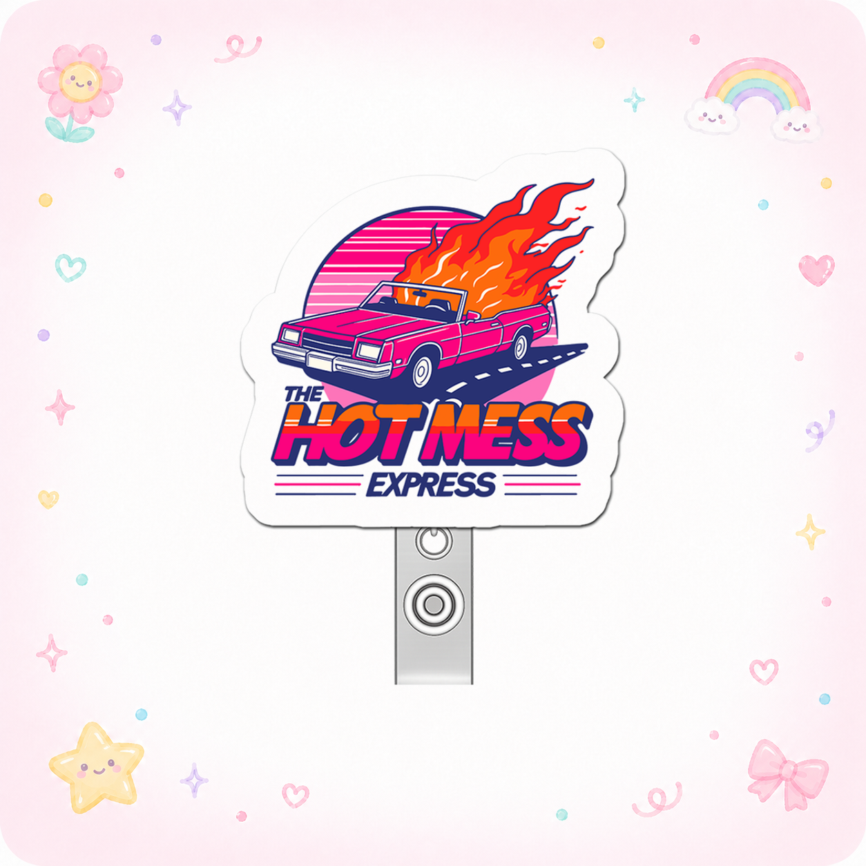 Hot Mess Express Legend Pop Topper Swapfinity Retractable ID Badge Reel - - Topperswap