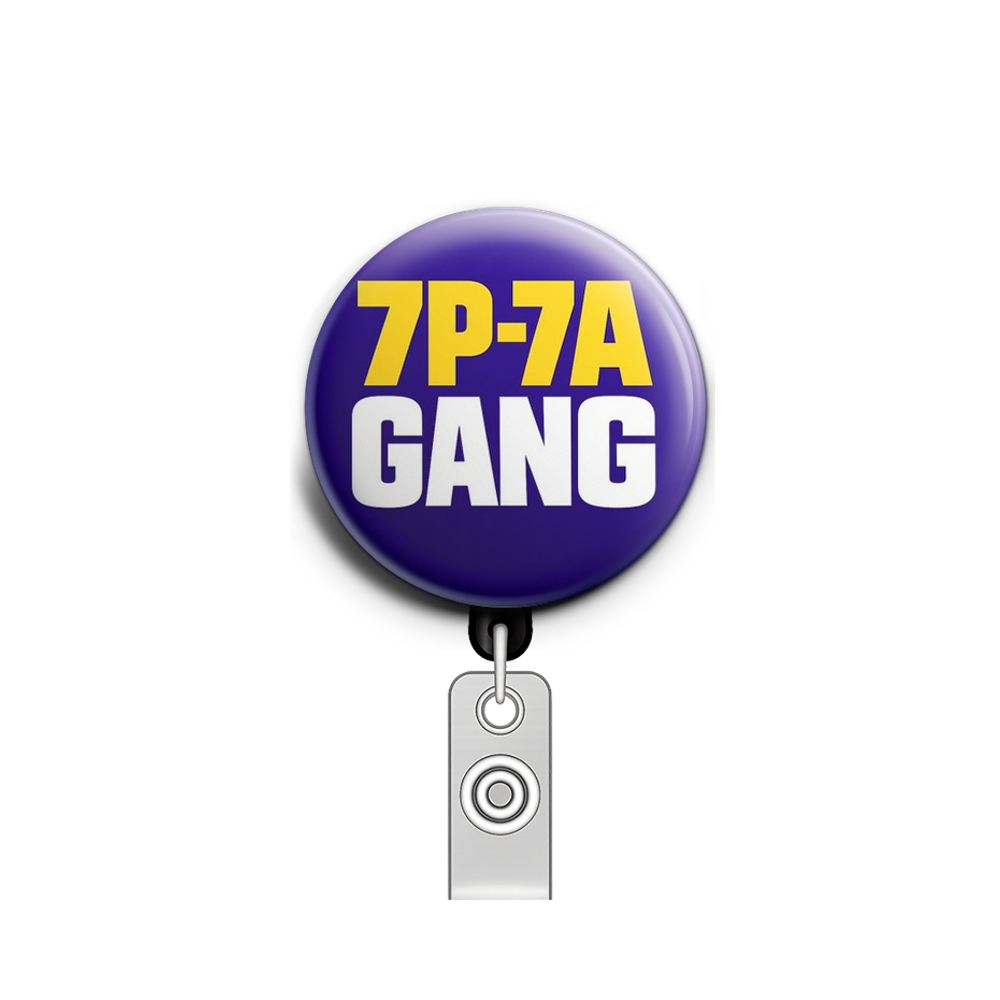 Night Shift Swapfinity Retractable ID Badge Reel - - Topperswap