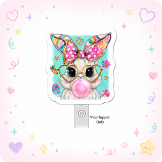 Bubblegum Bunny Boss Pop Topper