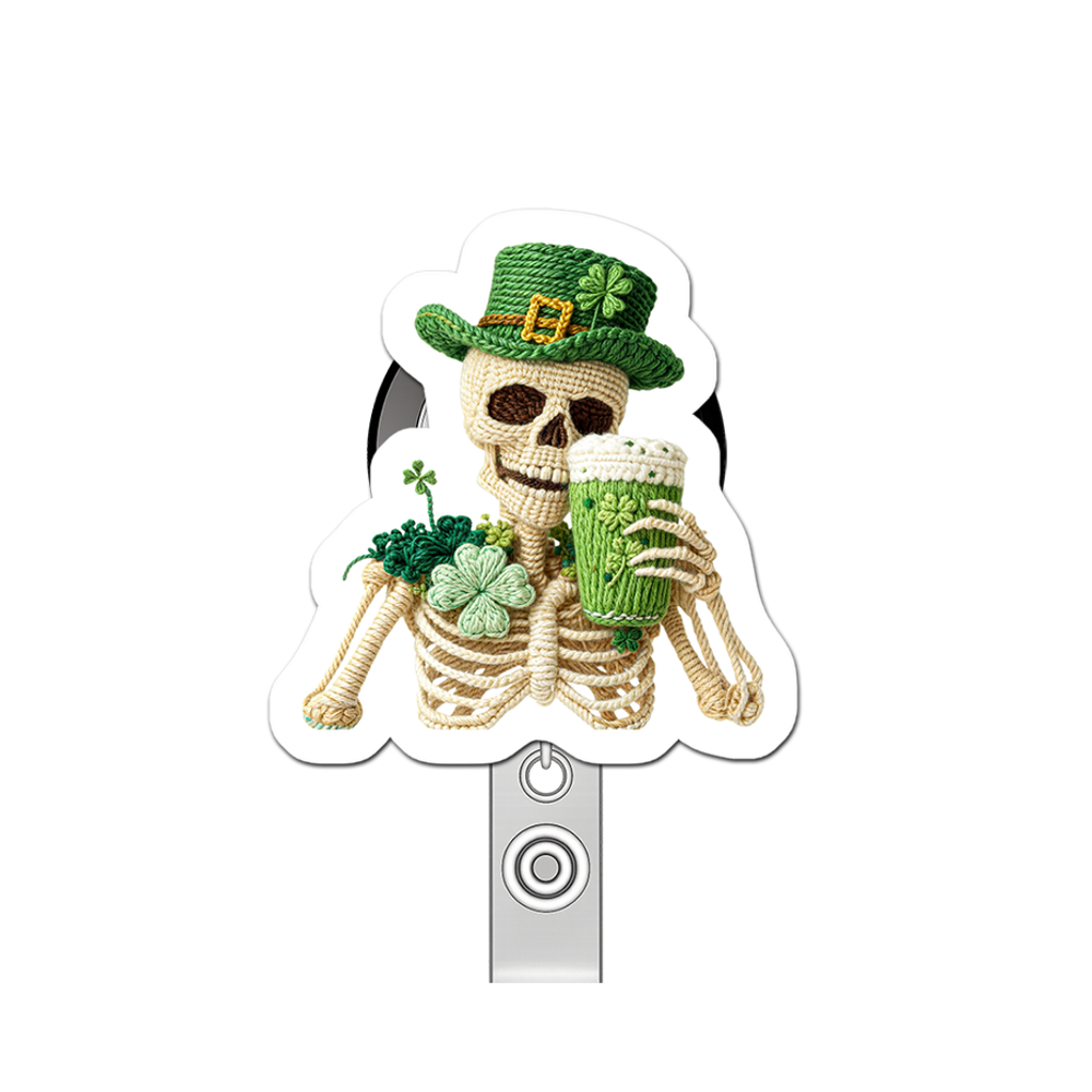 Lucky Leprechaun Legend Pop Topper Swapfinity Retractable ID Badge Reel - - Topperswap